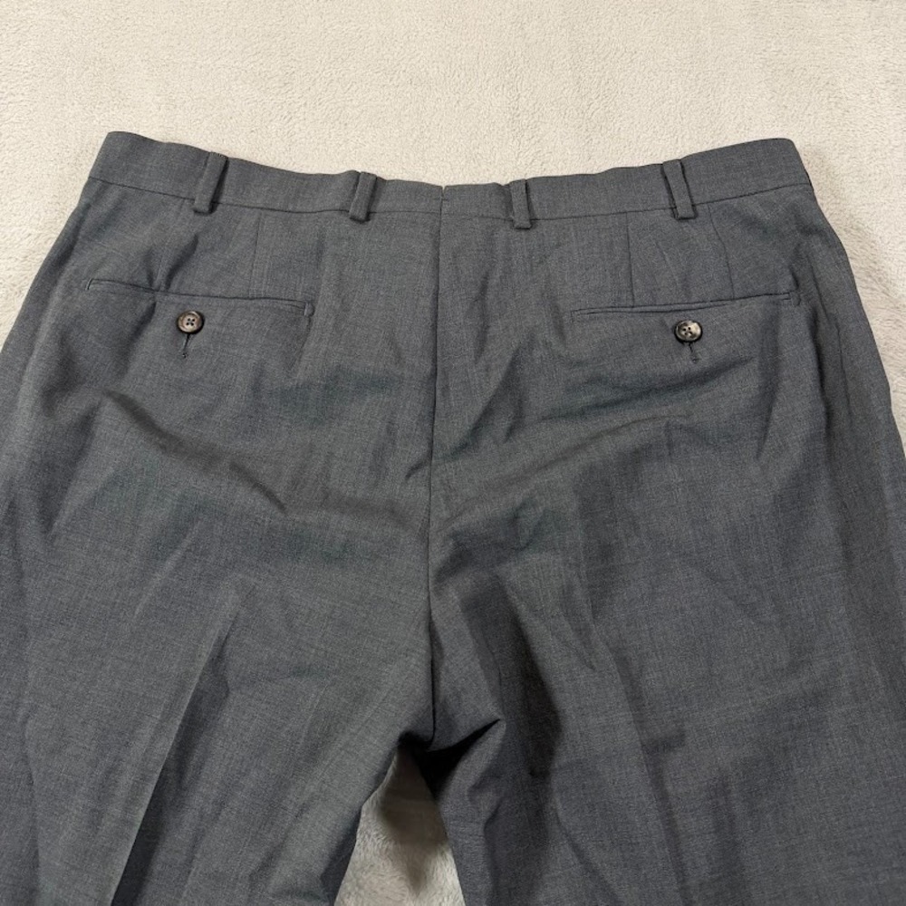 Proper Cloth Pants Mens 36x25 Short Gray Tropical Wool Reg Fit Dress Trousers - Picture 3 of 14